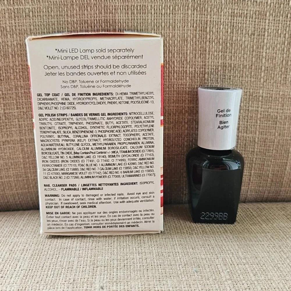 Sally Hansen Salon Insta Gel Strips Mirror Shine Chip Resistant 2 easy step NWT - Picture 2 of 8